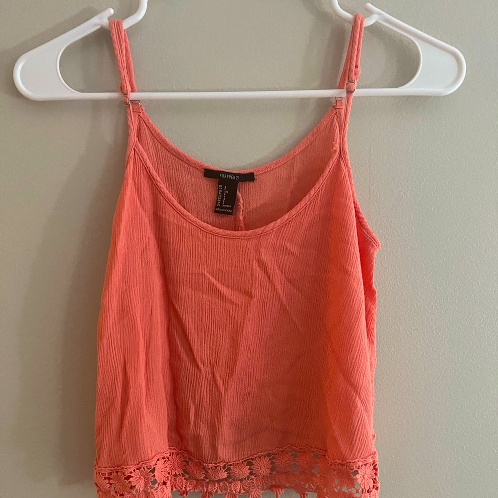Forever 21 coral tank top